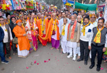 71 वें महारूद्र यज्ञ : धार्मिक भक्ति भावना के साथ निकली भगवान भोले शंकर की रथयात्रा, महिलाओं ने किया गरबा रास