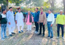 त्रिवेणी मेले में खेल प्रतियोगिता स्थलों का सामान्य प्रशासन समिति प्रभारी द्वारा निरीक्षण