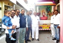 सौ.वृ.त. श्री राजेंद्रसूरि त्रिस्तुतिक जैन श्वेतांबर श्री संघ के तत्वाधान में रथ यात्रा का आगमन हुआ