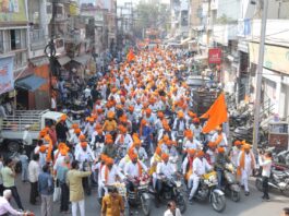 शिवरात्रि पर्व के पूर्व शहर में हज़ारो की संख्या में दौलत जाट पहलवान के नेतृत्व में निकली साफा रैली…